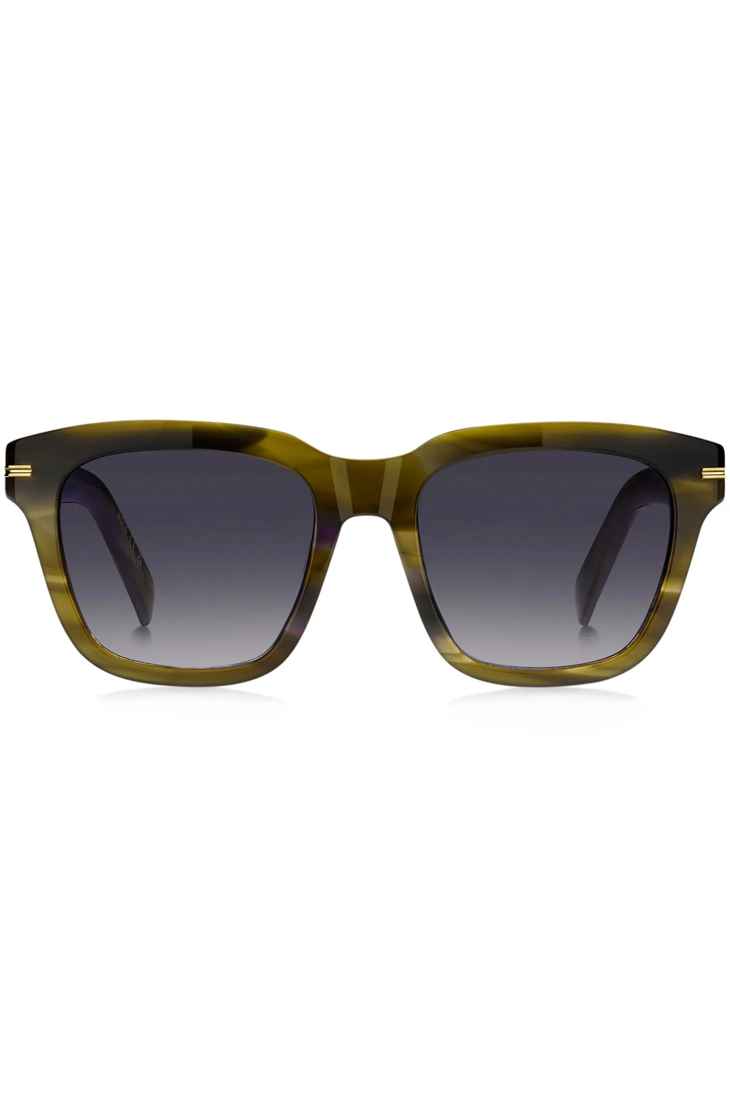 Patterned-acetate sunglasses with gold-tone trims