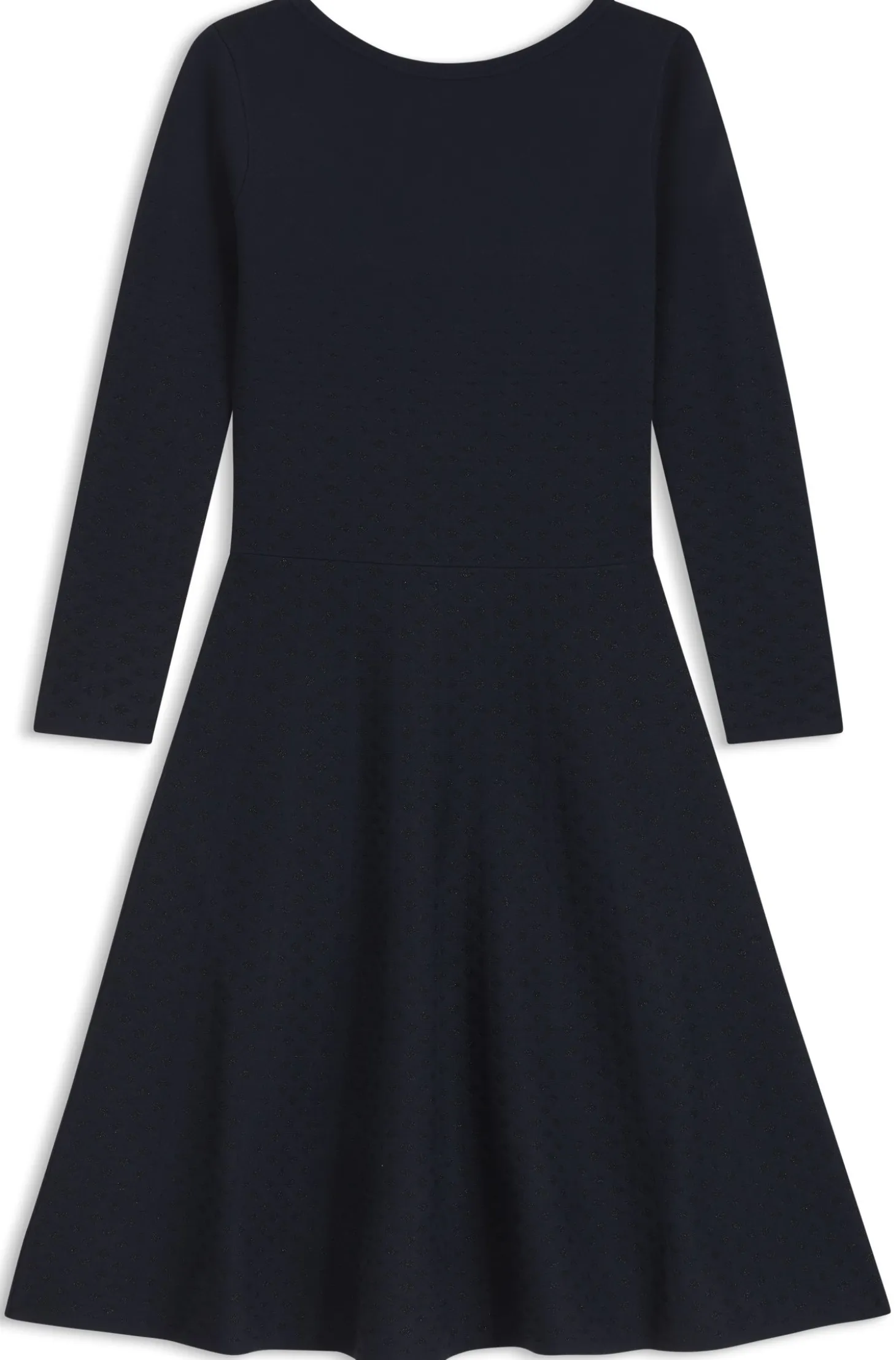 Patterned boat-neck dress in a stretch knit