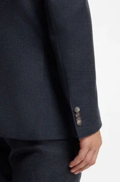 Patterned slim-fit blazer in Italian virgin wool