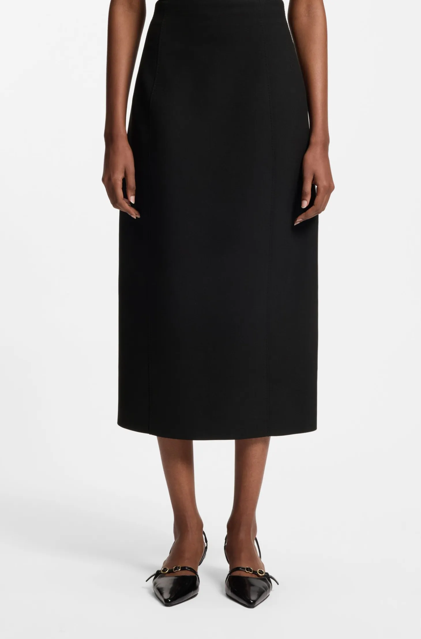 Pencil skirt in stretch twill