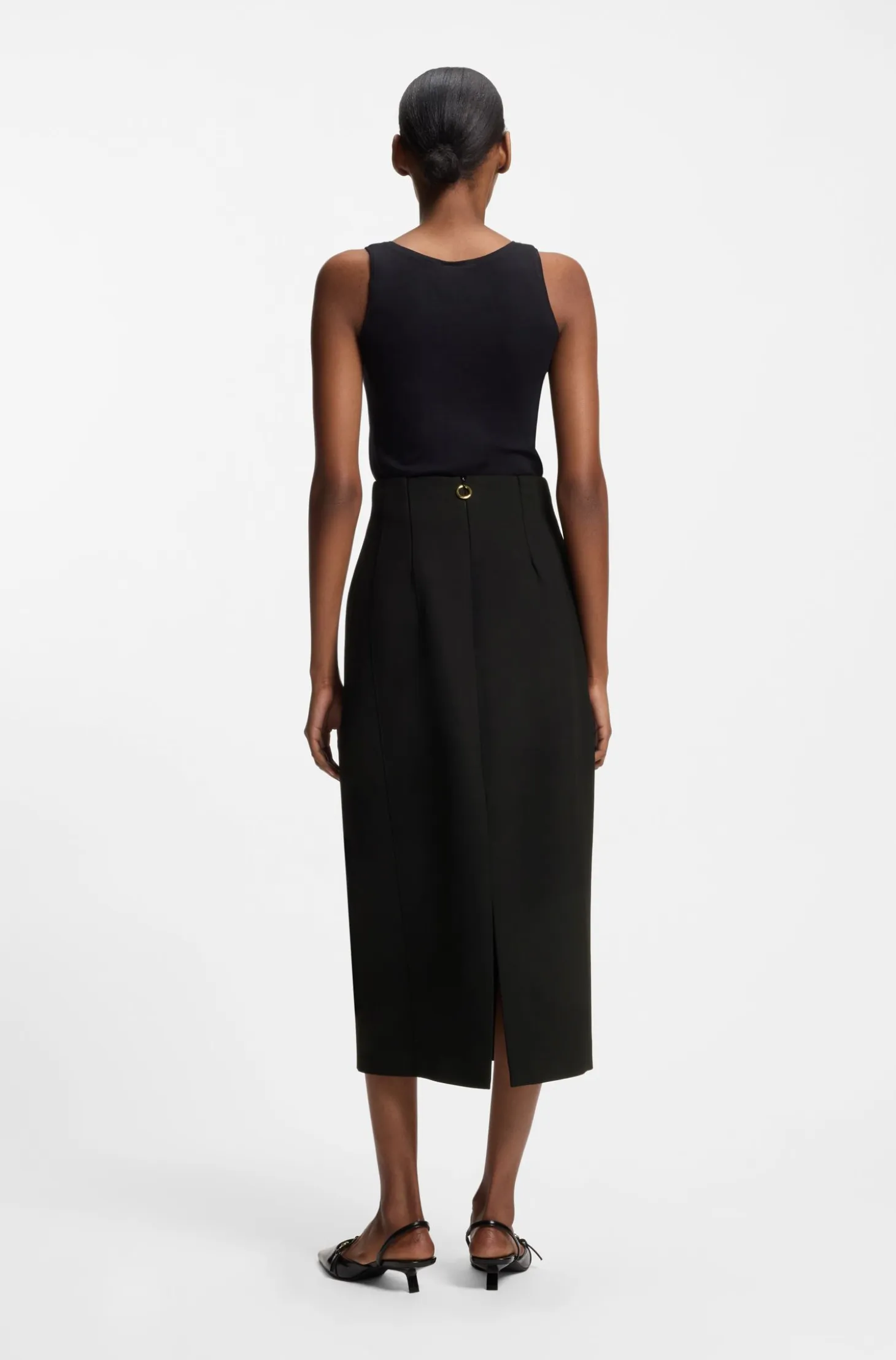 Pencil skirt in stretch twill