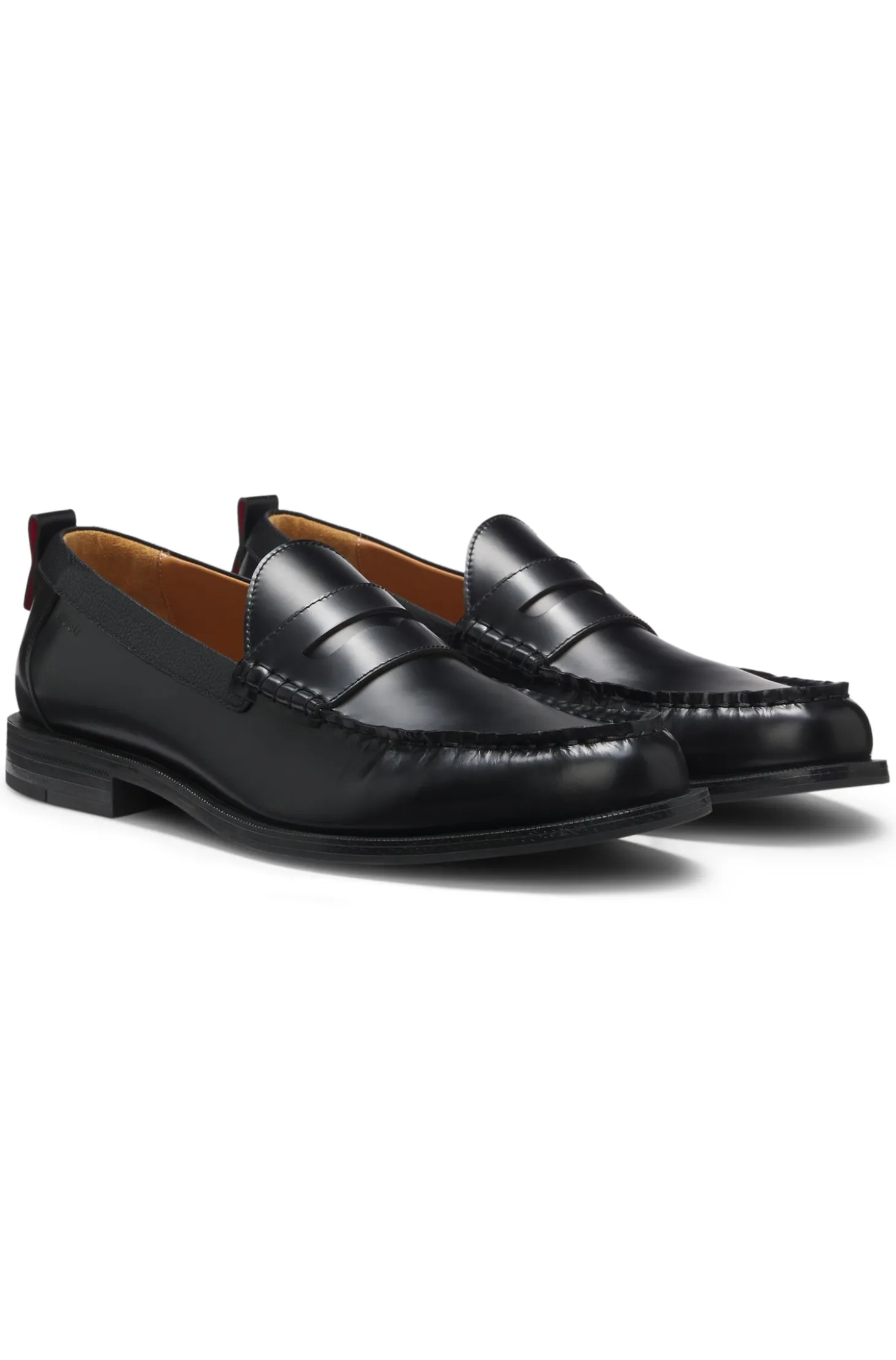 Penny loafers in brush-off leather