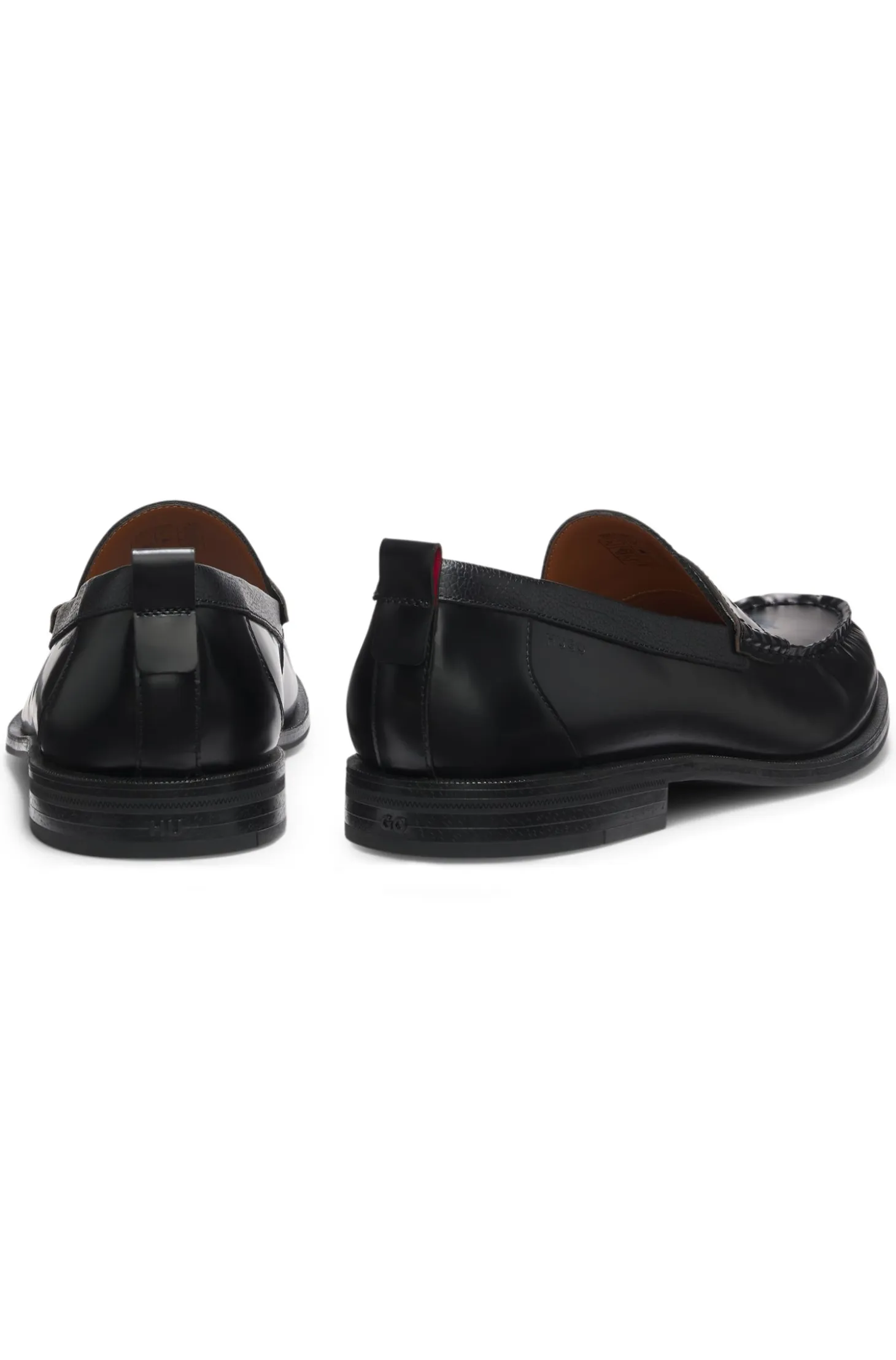 Penny loafers in brush-off leather