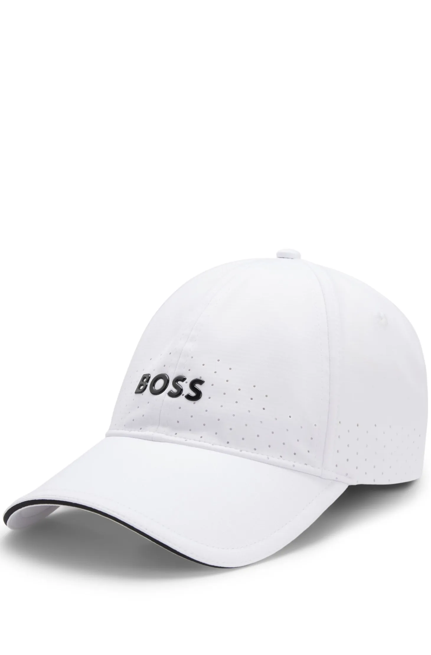 Perforated cap with gloss logo