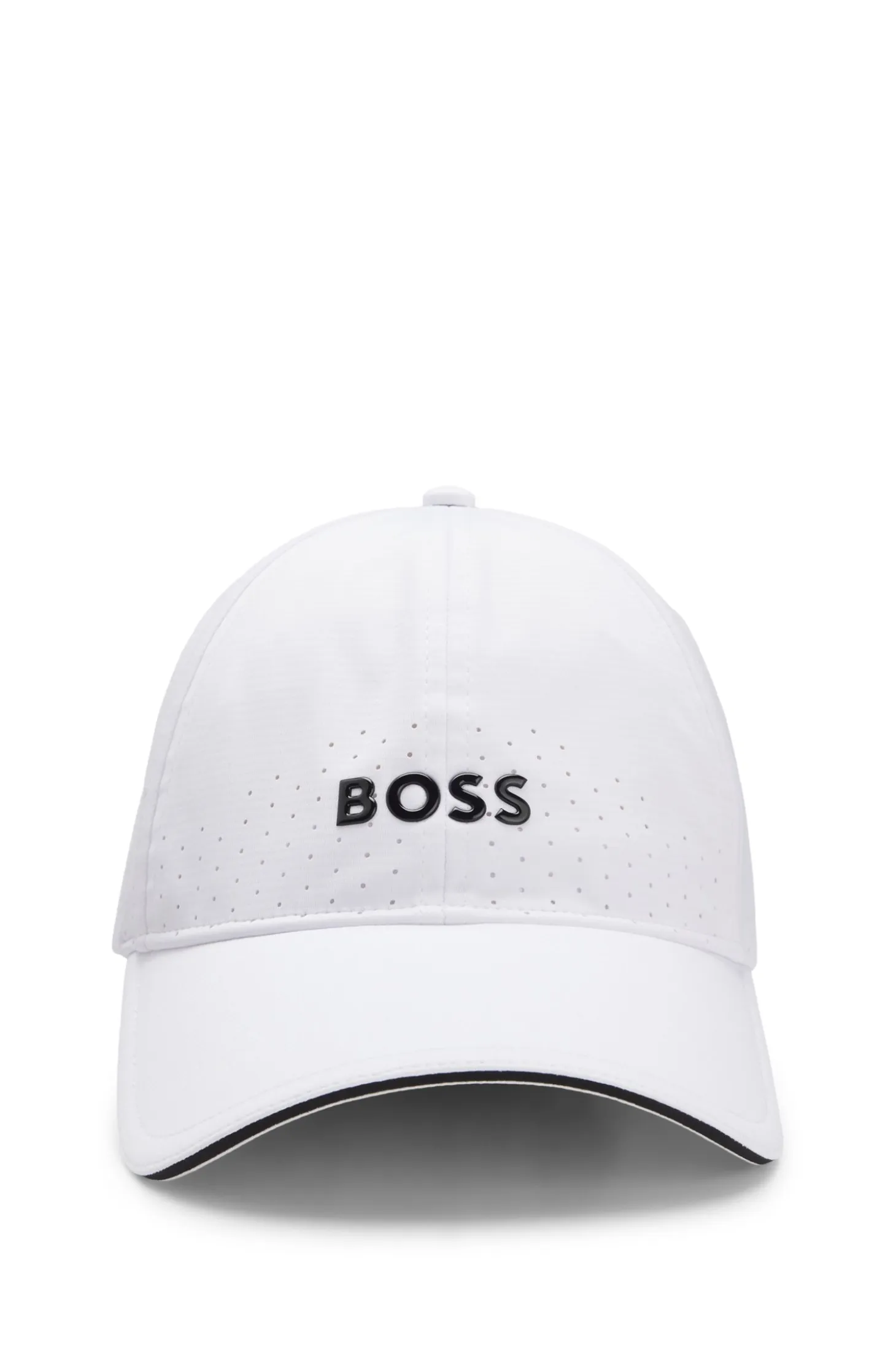 Perforated cap with gloss logo
