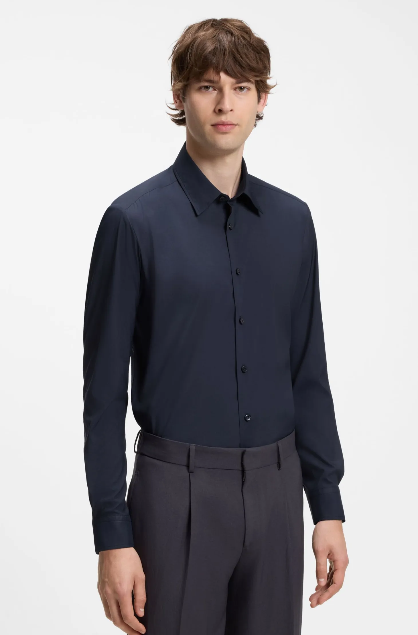 Performance regular-fit shirt with micro pattern