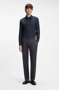 Performance regular-fit shirt with micro pattern