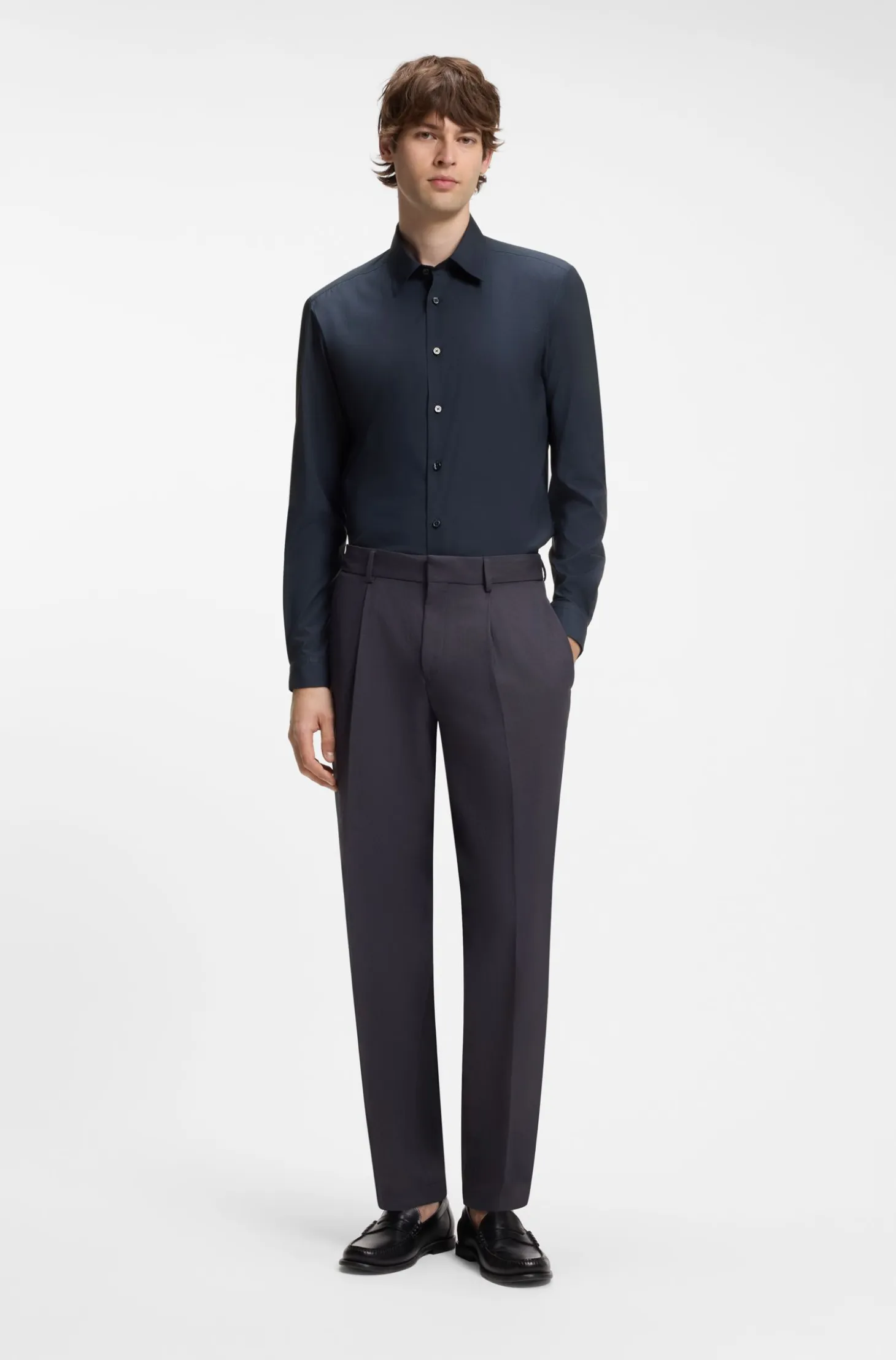 Performance regular-fit shirt with micro pattern