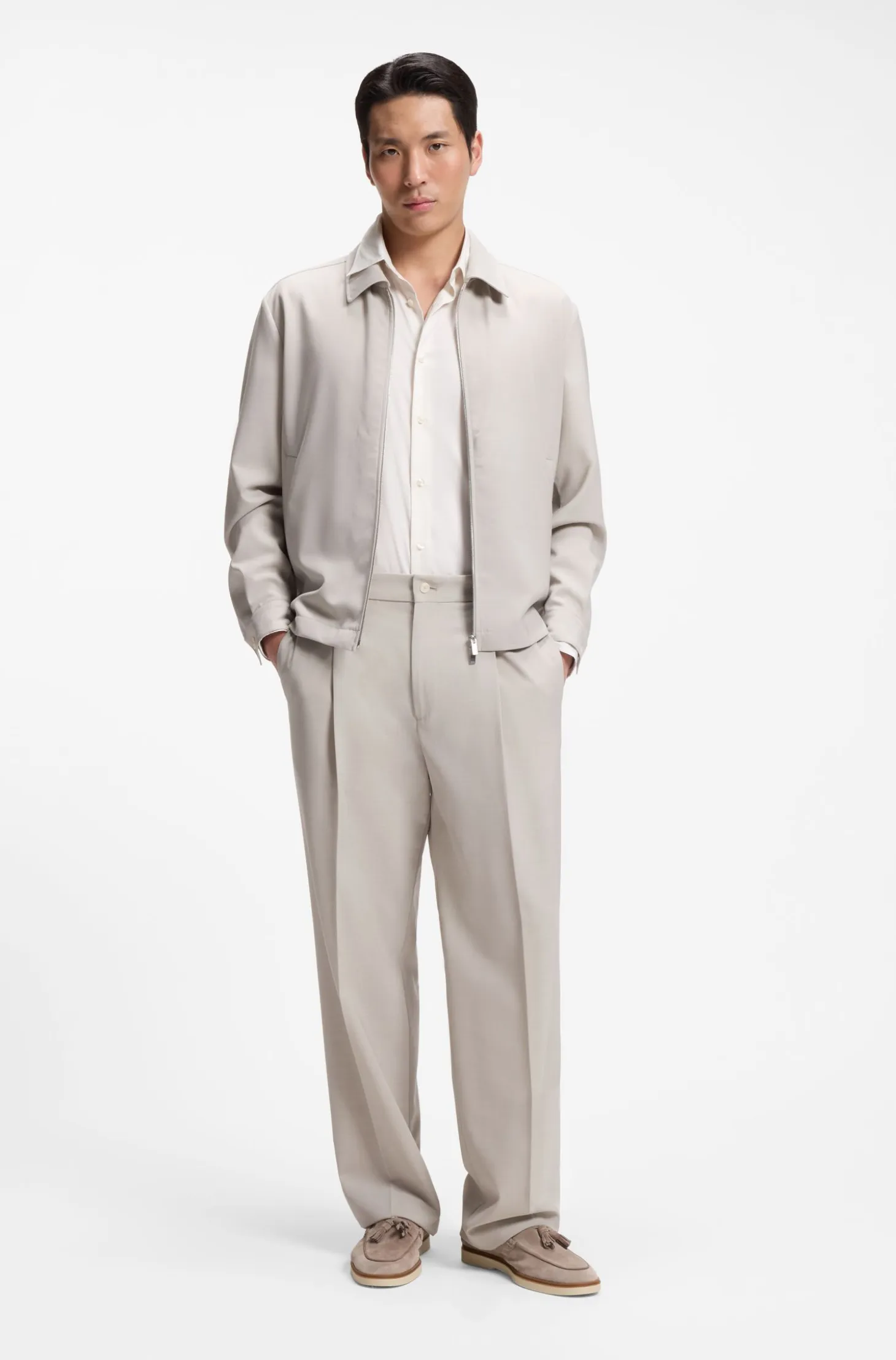 Performance regular-fit shirt with micro pattern