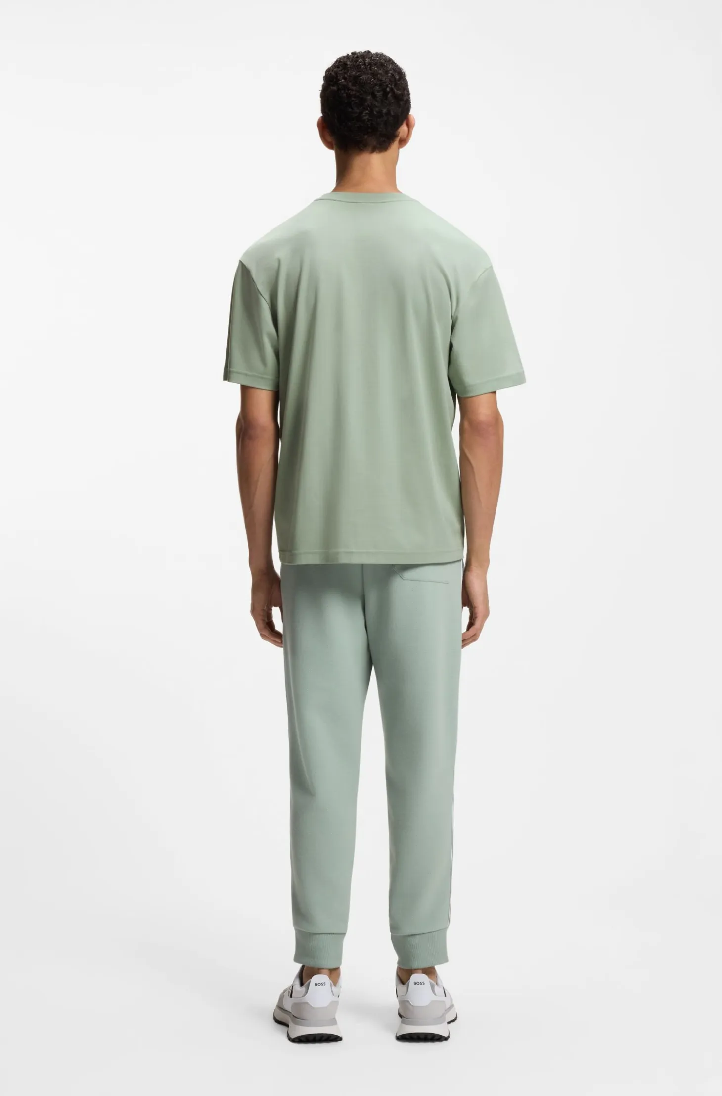 Pima-cotton T-shirt with tennis artwork