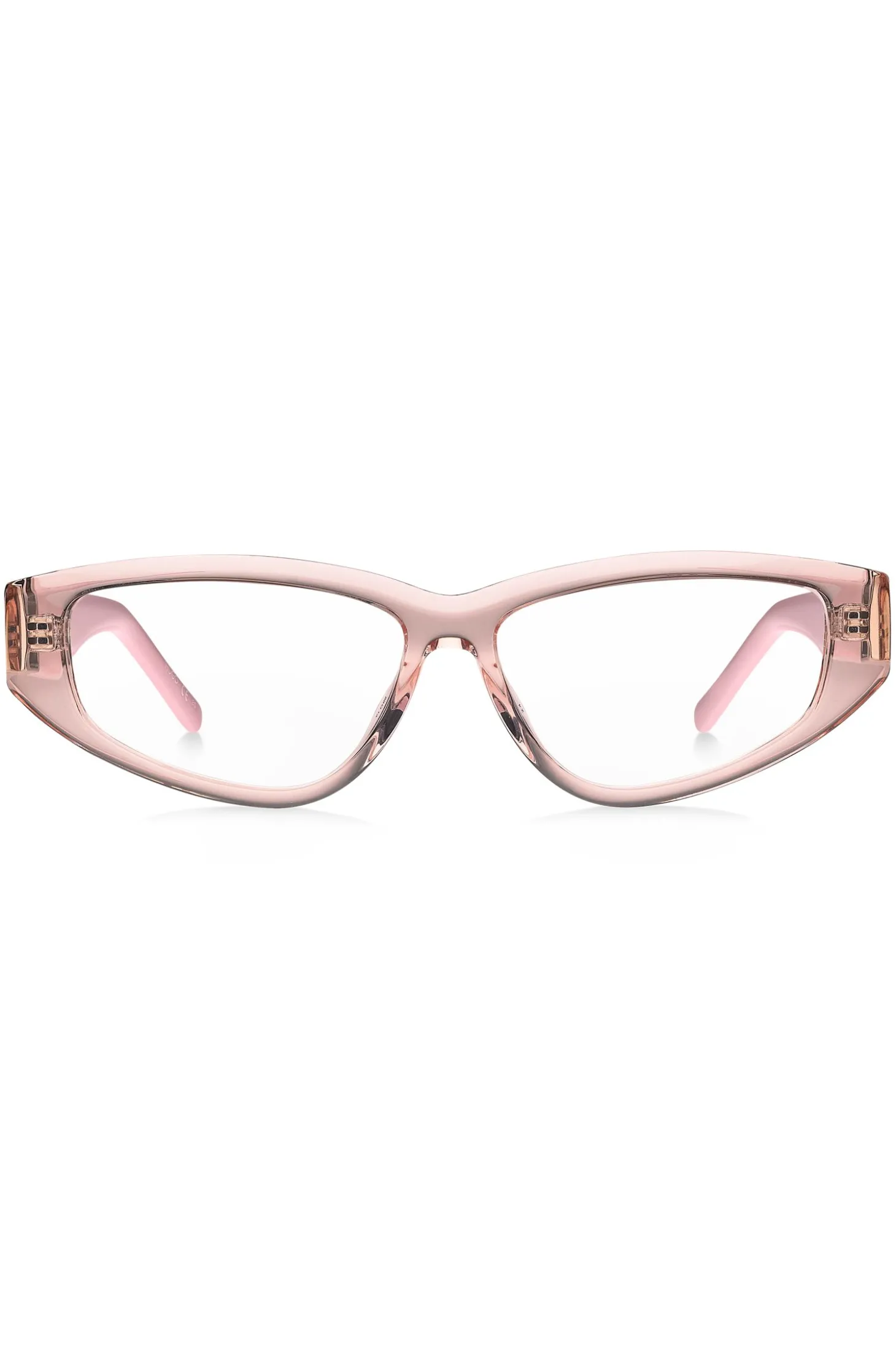 Pink-acetate optical frames with 3D monogram