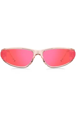 Pink-acetate sunglasses with tonal lenses