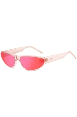 Pink-acetate sunglasses with tonal lenses