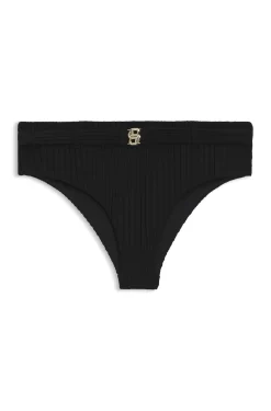 Plissé bikini bottoms with Double B monogram