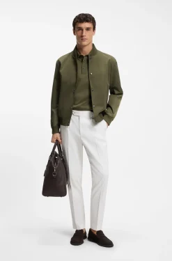 Polo shirt in mercerised cotton with Double B monogram