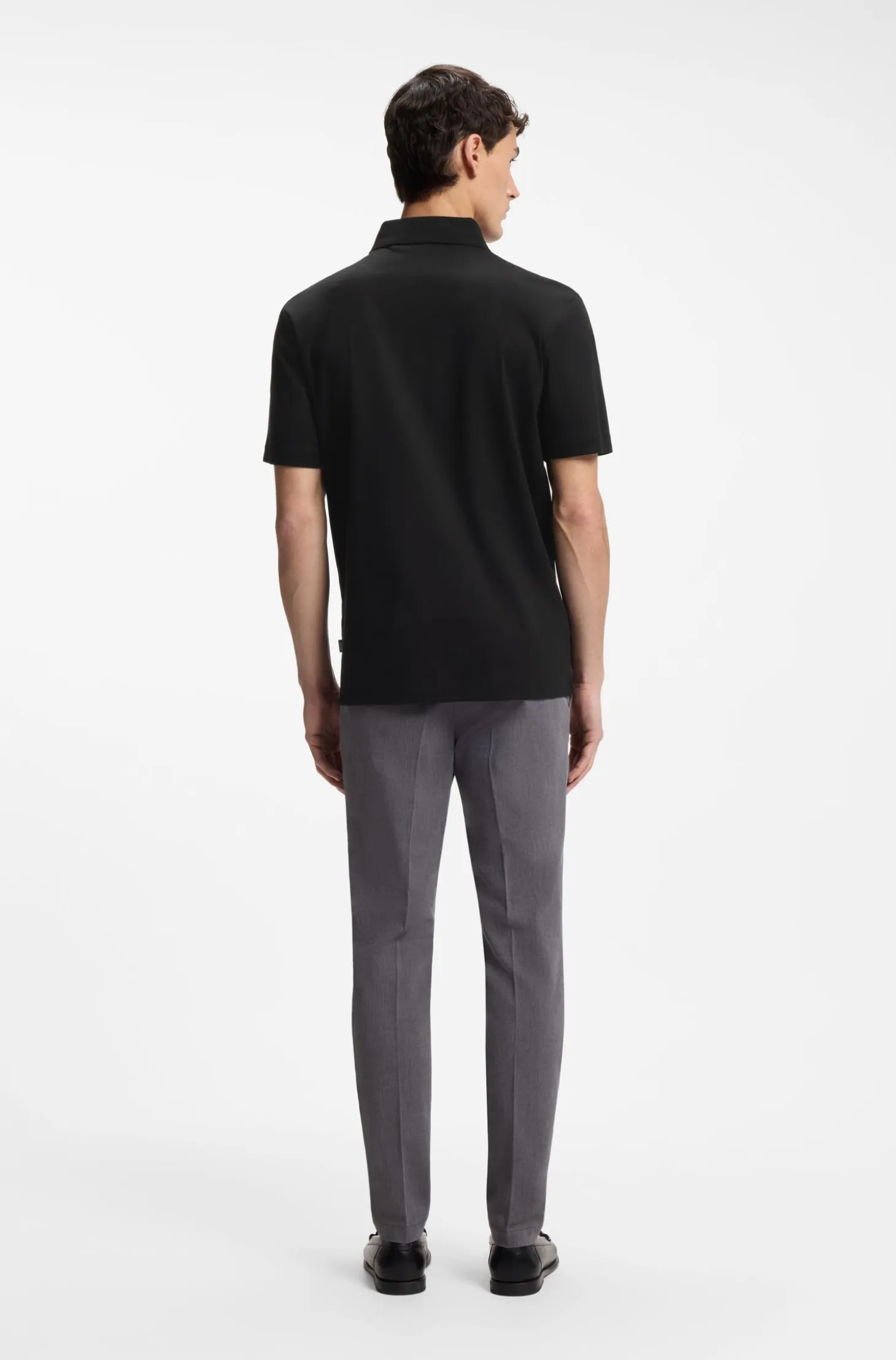 Polo shirt in mercerised cotton with Double B monogram