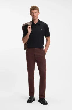Polo shirt in mercerised cotton with Double B monogram