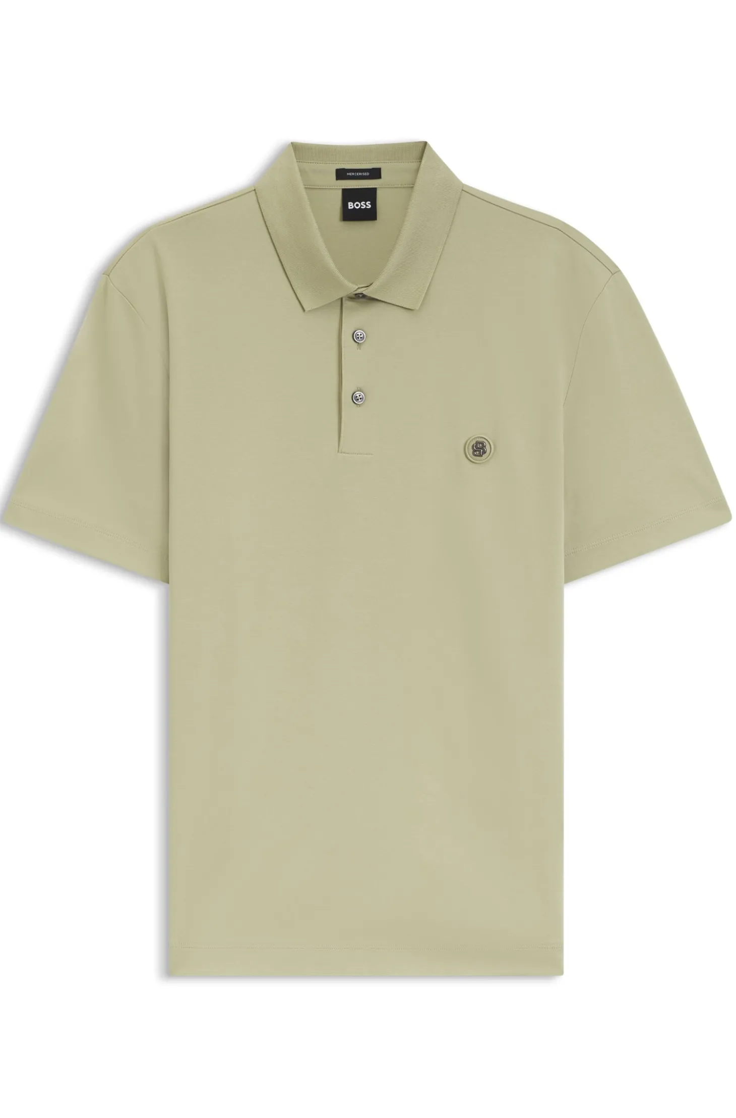 Polo shirt in mercerised cotton with Double B monogram