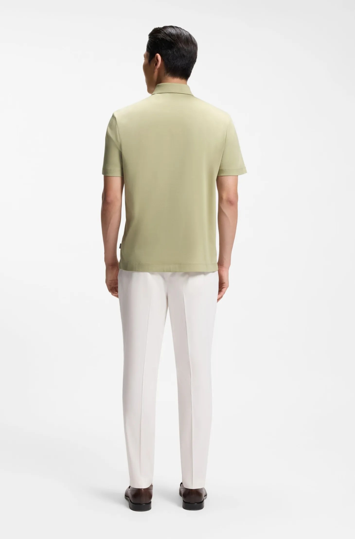 Polo shirt in mercerised cotton with Double B monogram