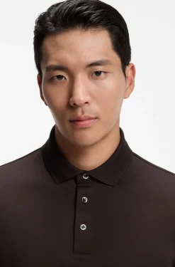 Polo shirt in mercerised cotton
