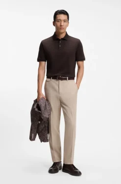Polo shirt in mercerised cotton