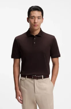 Polo shirt in mercerised cotton