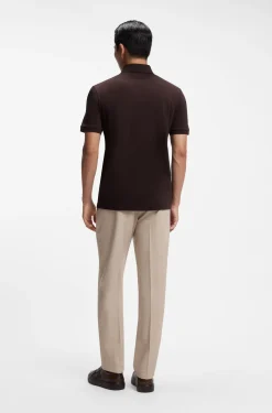 Polo shirt in mercerised cotton