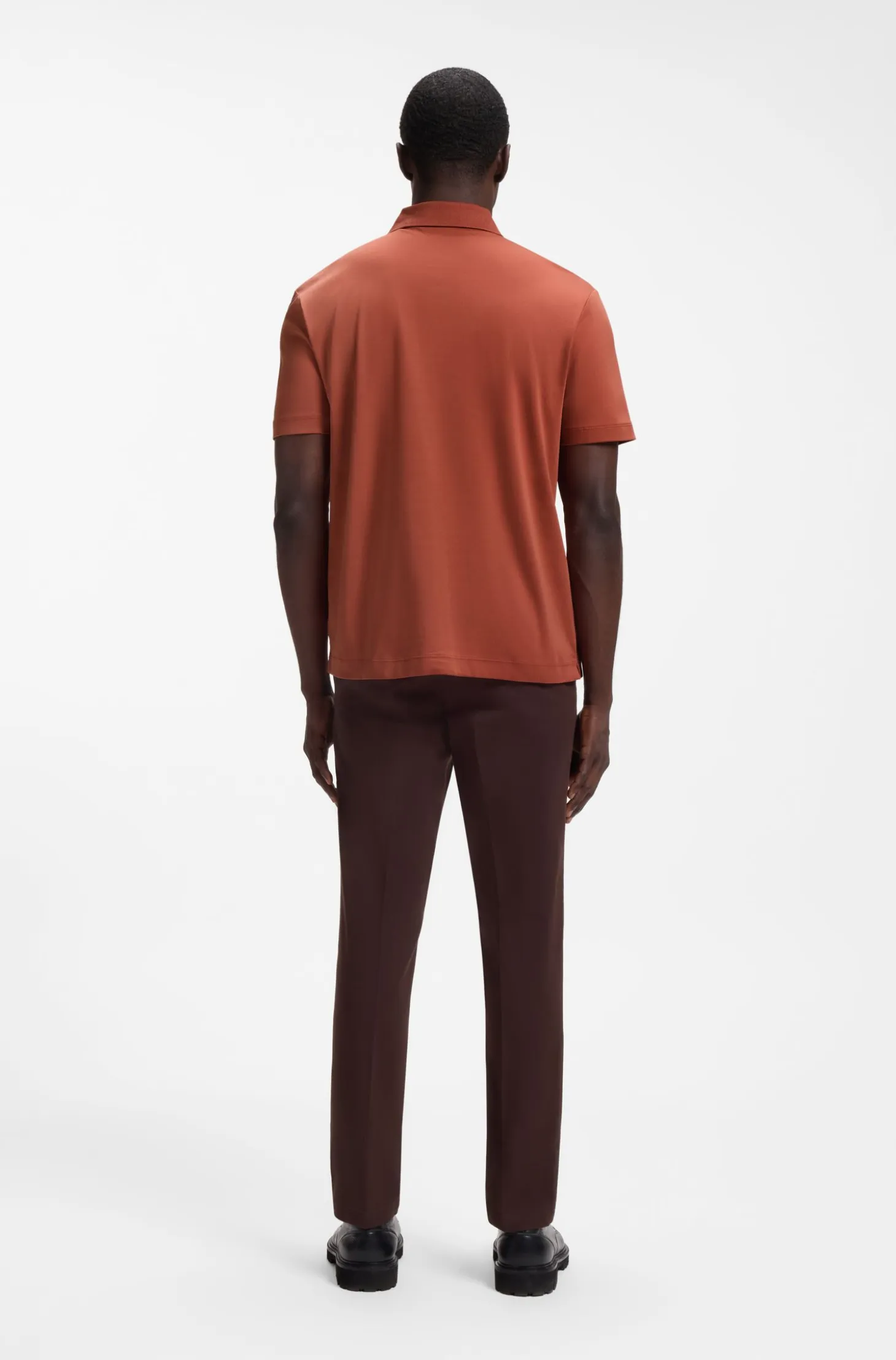 Polo shirt in mercerised cotton with Double B monogram