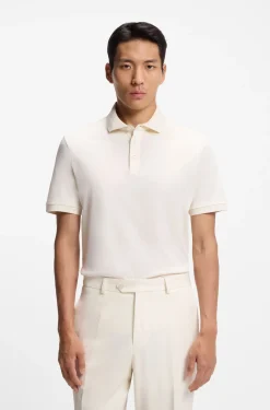 Polo shirt in mercerised cotton