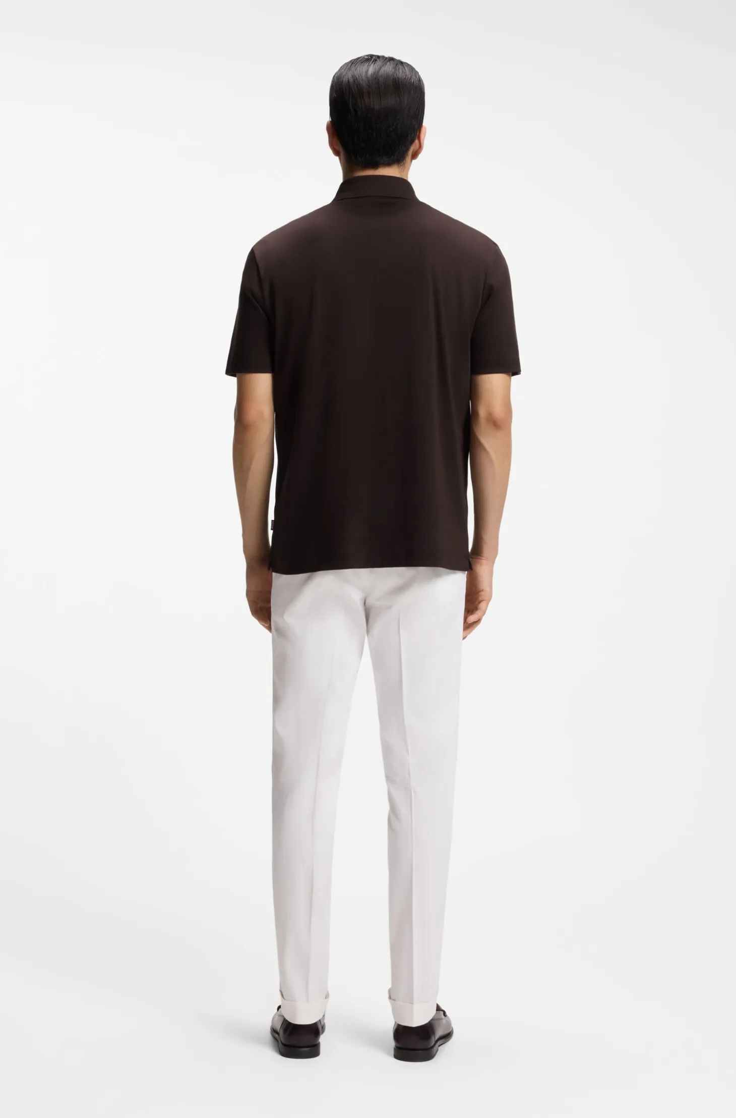 Polo shirt in mercerised cotton with Double B monogram