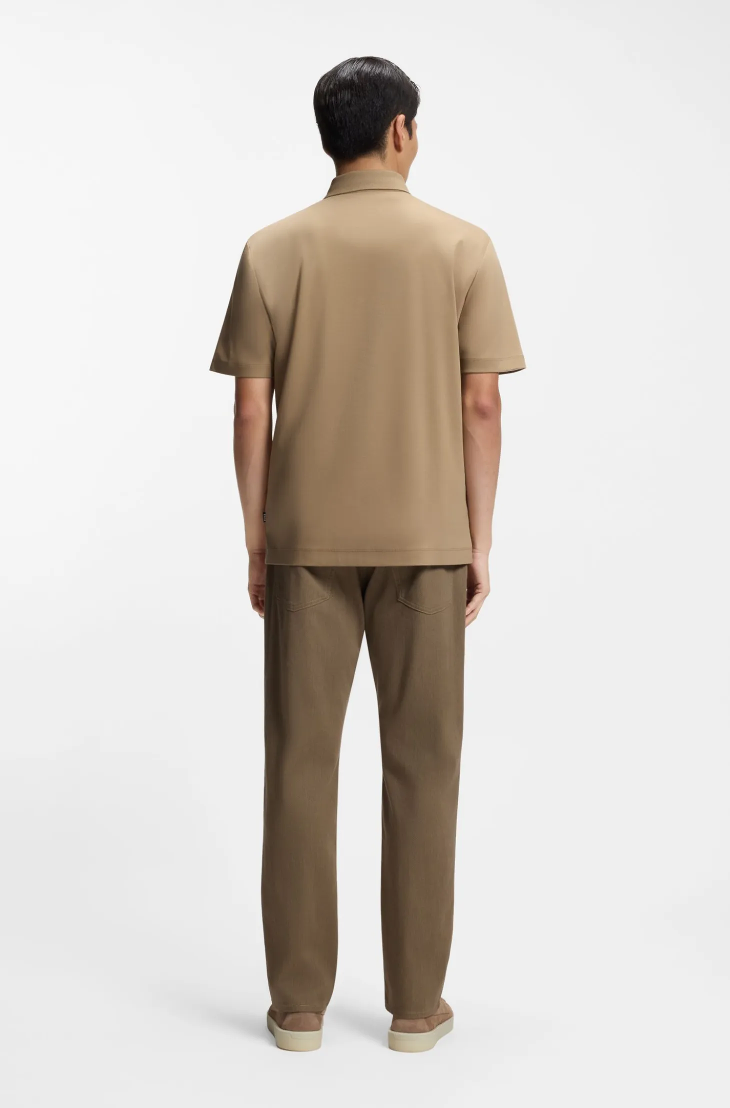 Polo shirt in mercerised cotton with Double B monogram