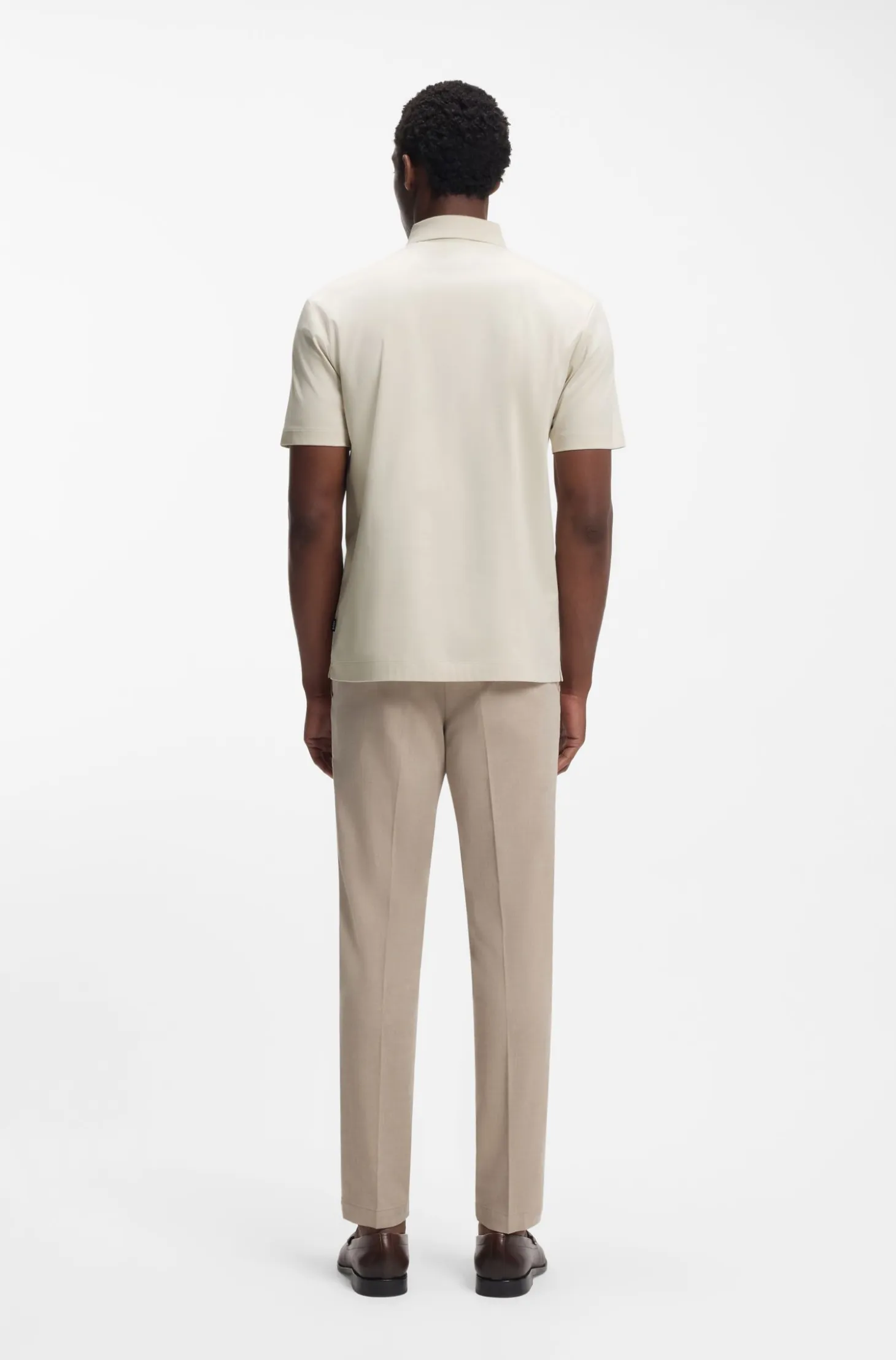 Polo shirt in mercerised cotton with Double B monogram