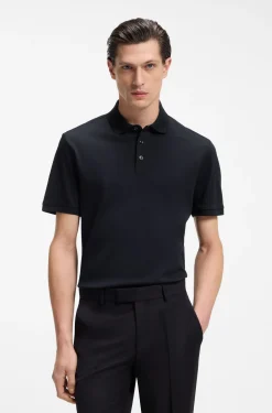 Polo shirt in mercerised cotton