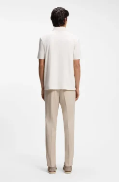 Polo shirt in mercerised cotton with Double B monogram
