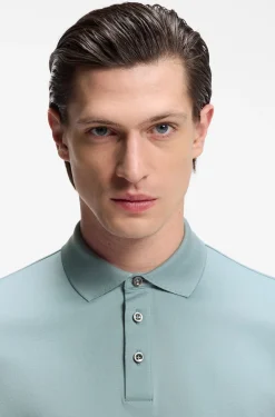 Polo shirt in mercerised cotton