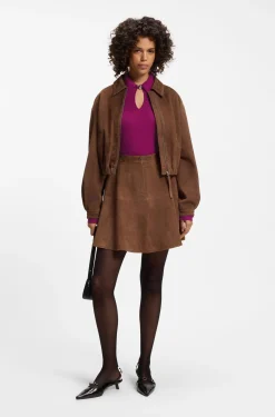 Polo sweater in a wool blend with cashmere