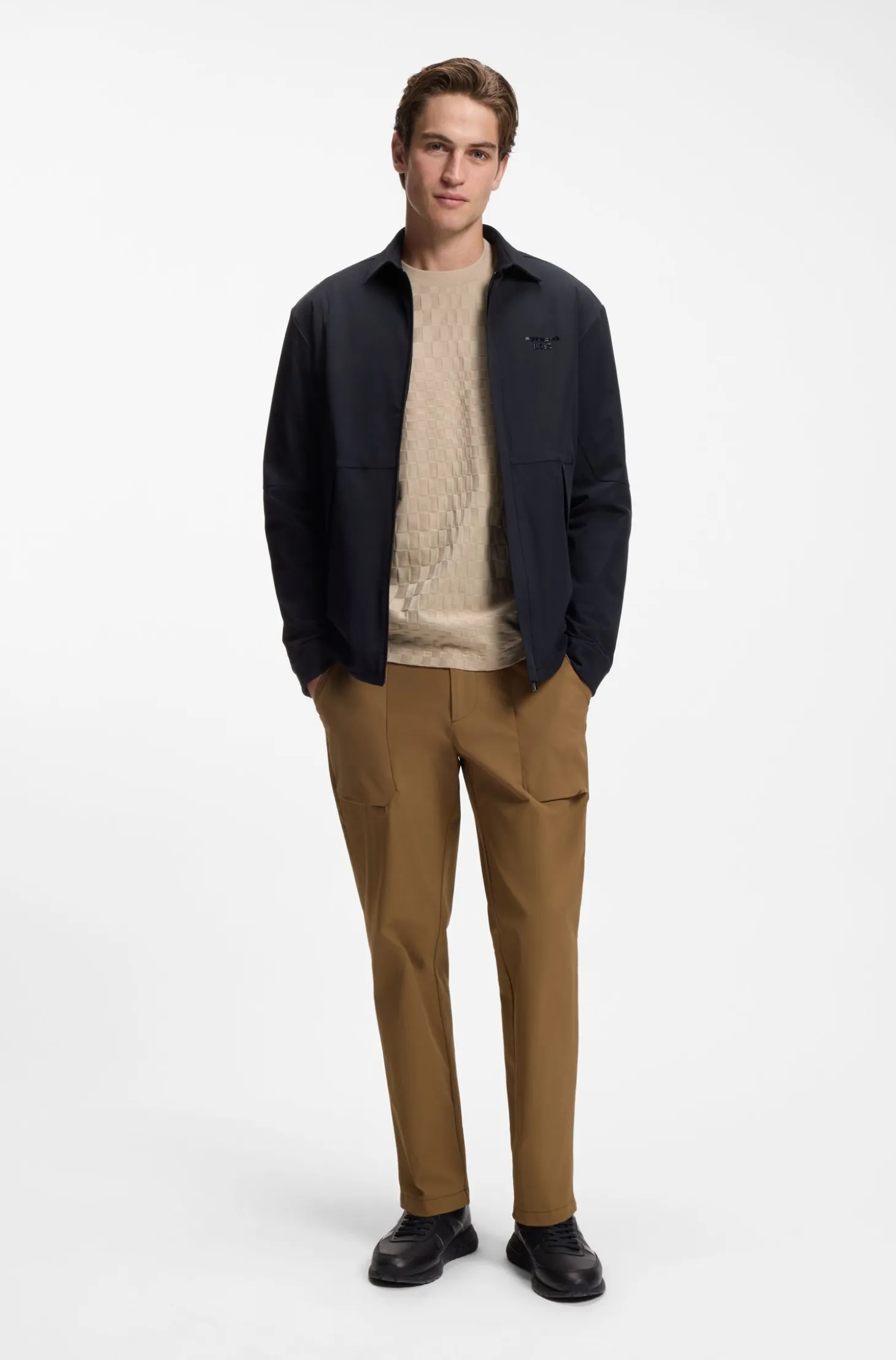 Porsche x BOSS cotton T-shirt with Pasha pattern
