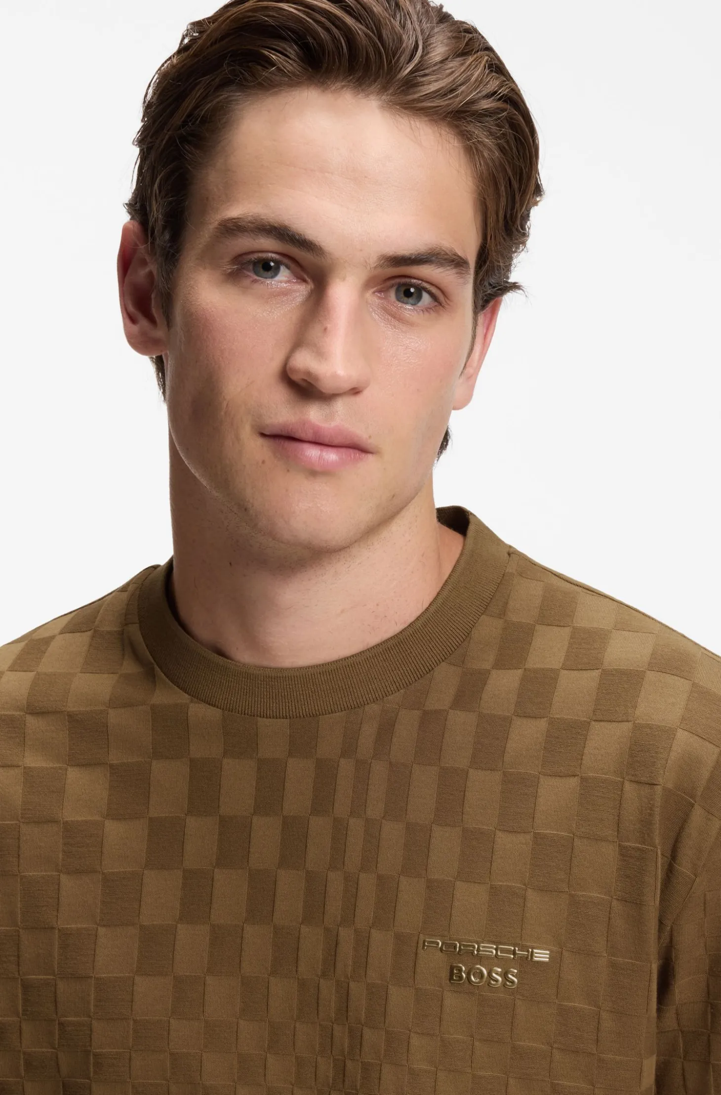 Porsche x BOSS cotton T-shirt with Pasha pattern