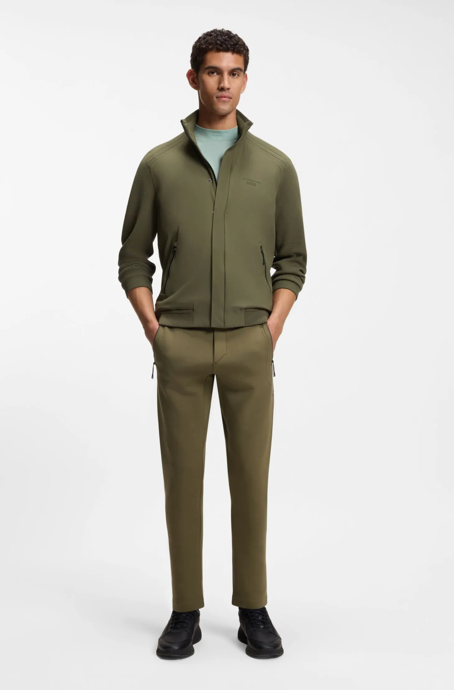 Porsche x BOSS hybrid jacket with silk