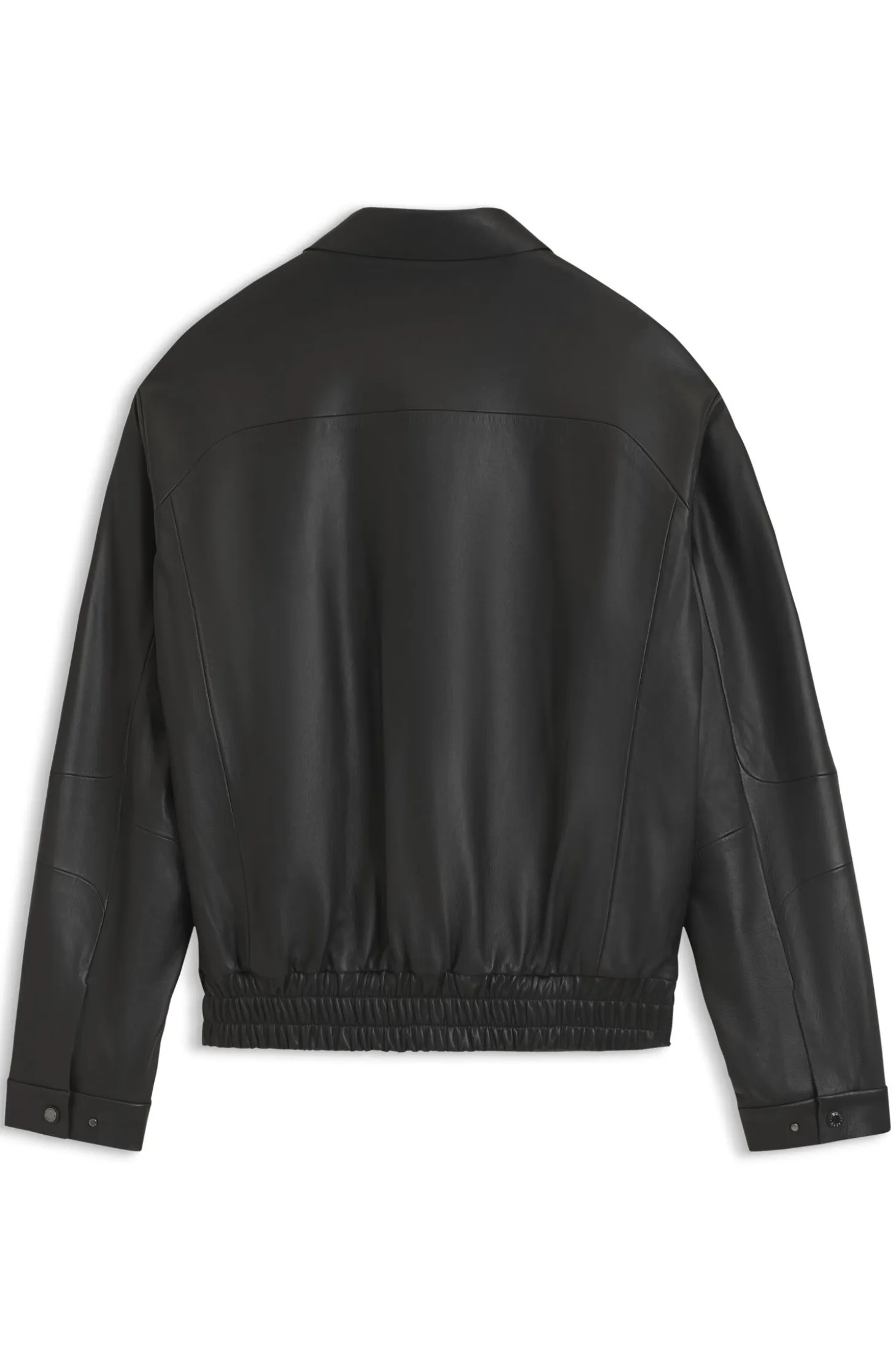 Porsche x BOSS leather jacket with concealed magnetic closure