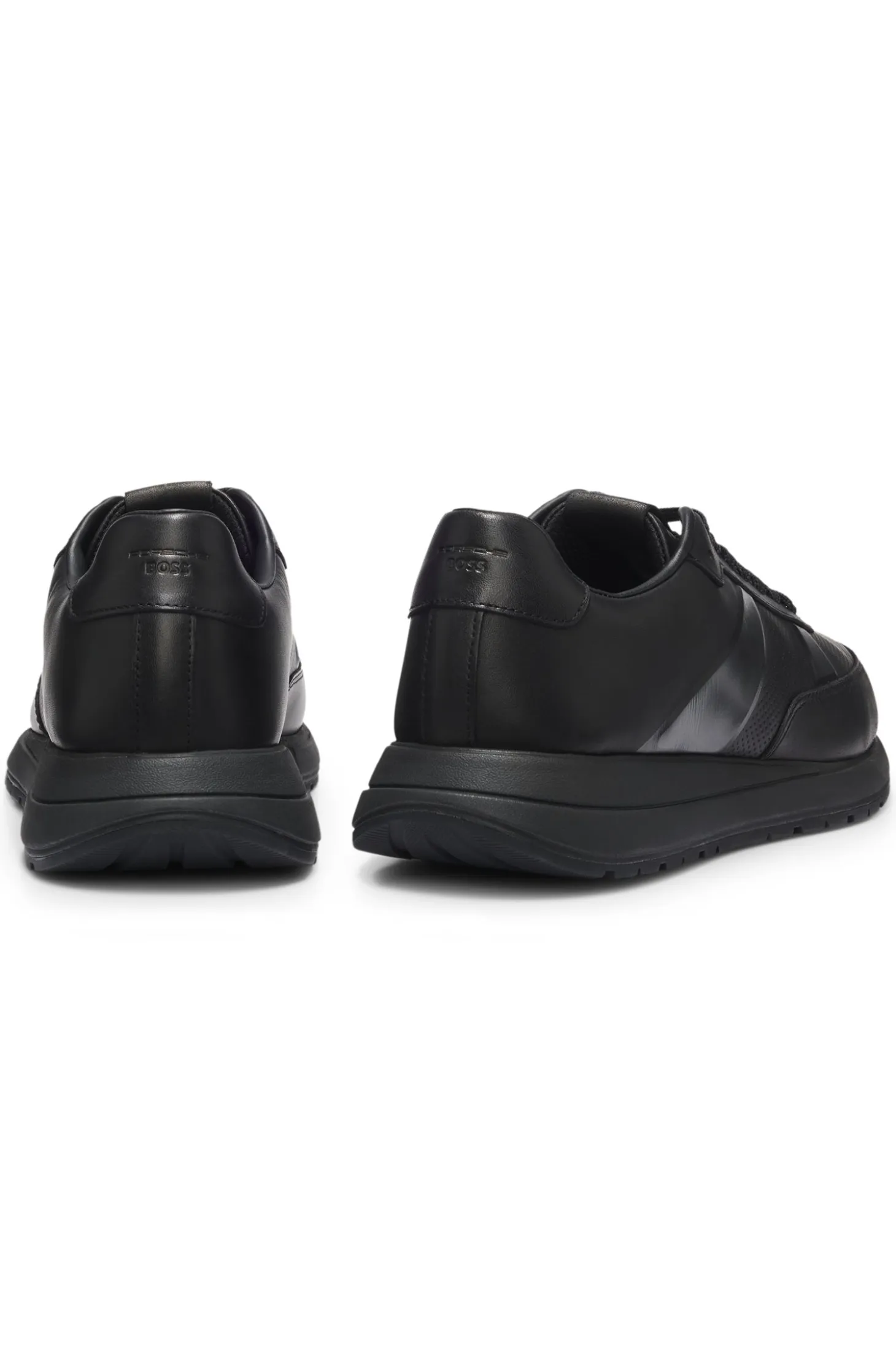Porsche x BOSS leather trainers with perforated details