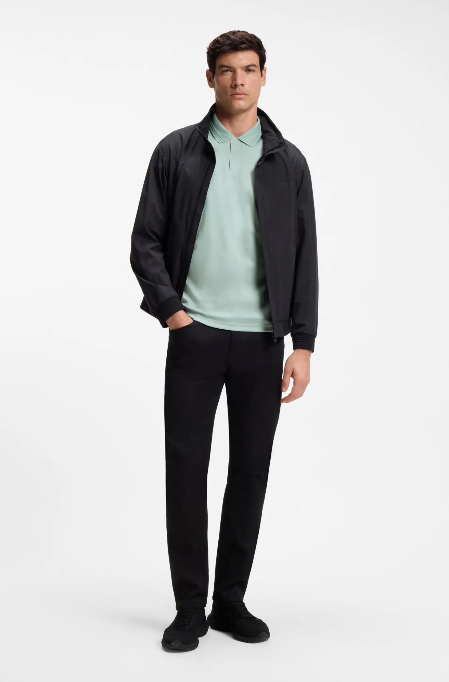 Porsche x BOSS polo shirt in mercerised cotton