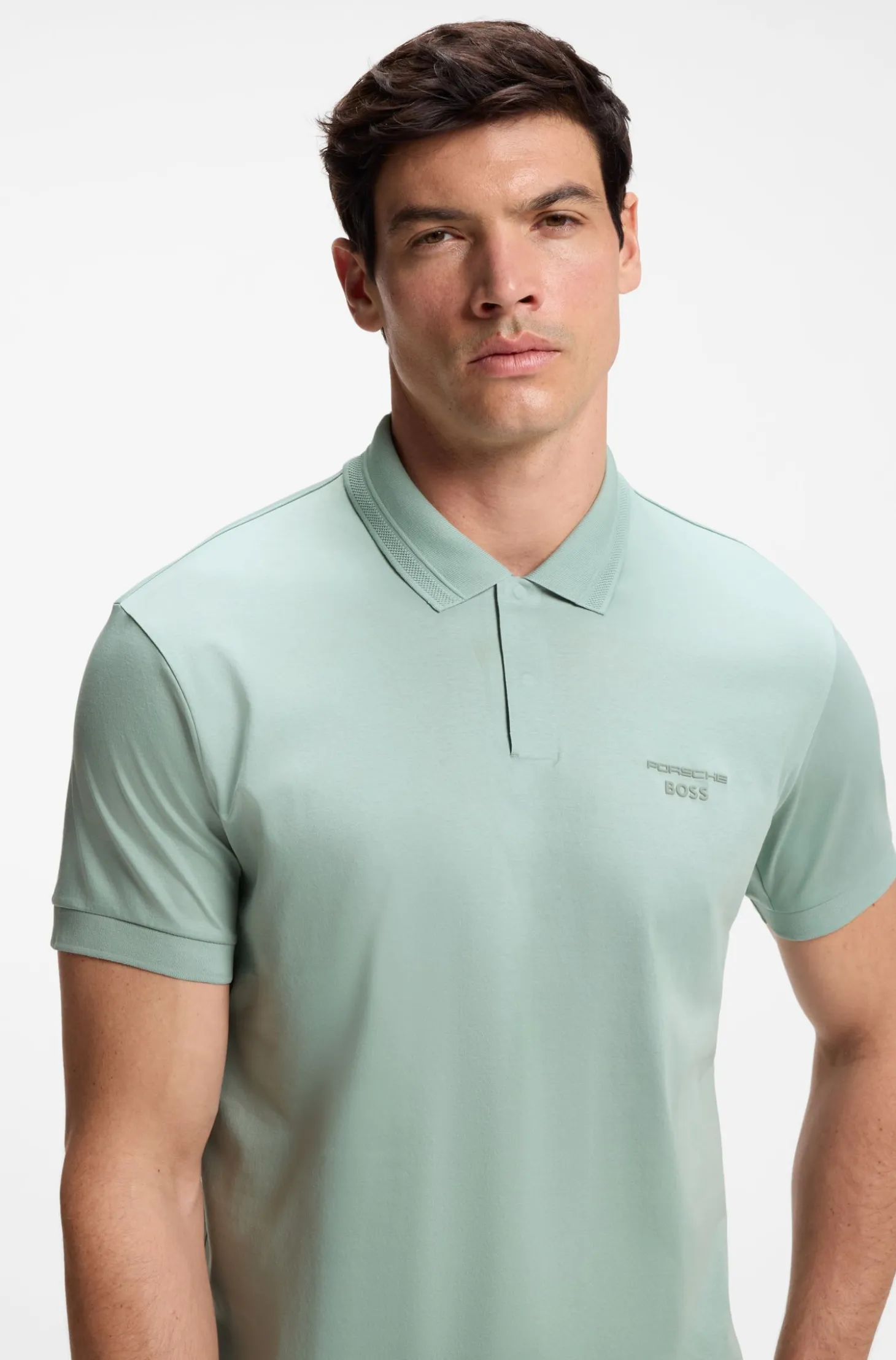 Porsche x BOSS polo shirt in mercerised cotton