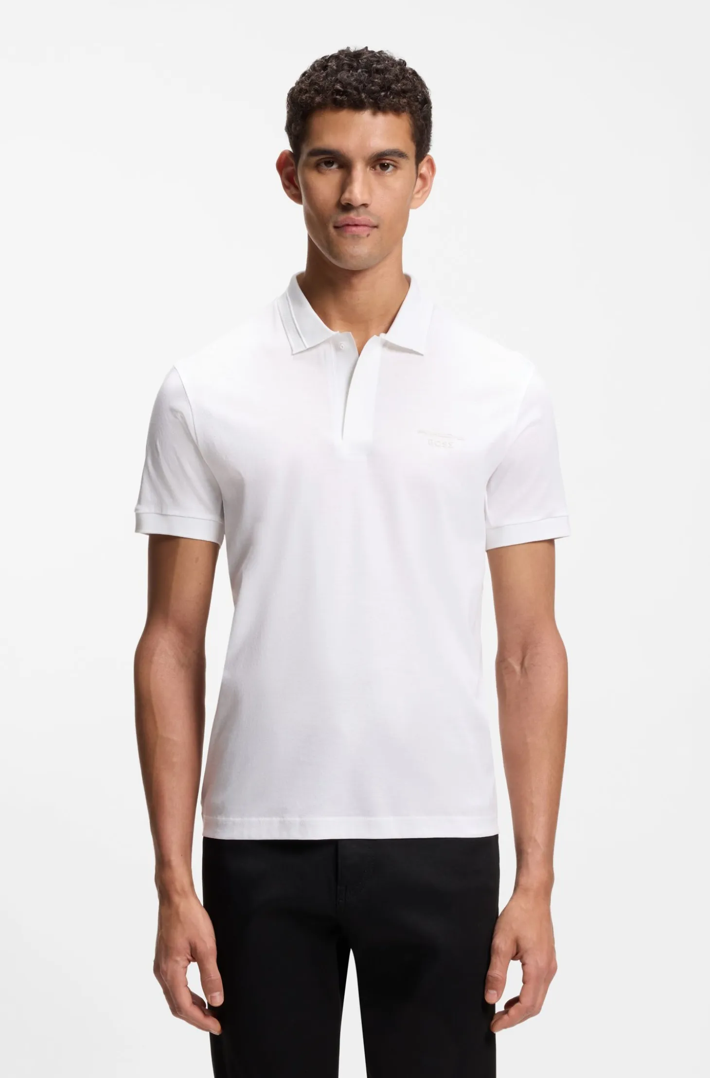Porsche x BOSS polo shirt in mercerised cotton