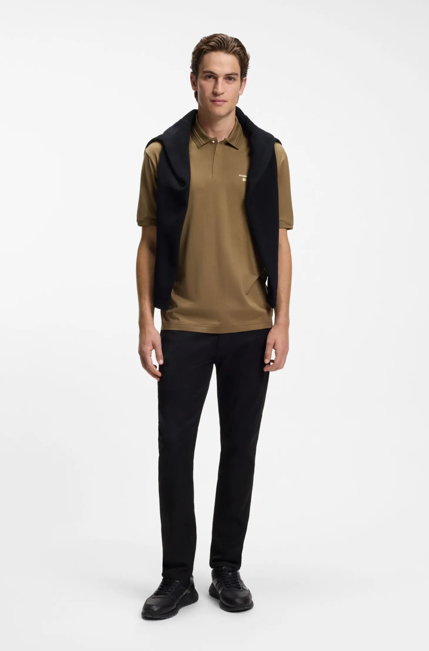 Porsche x BOSS polo shirt with gloss branding
