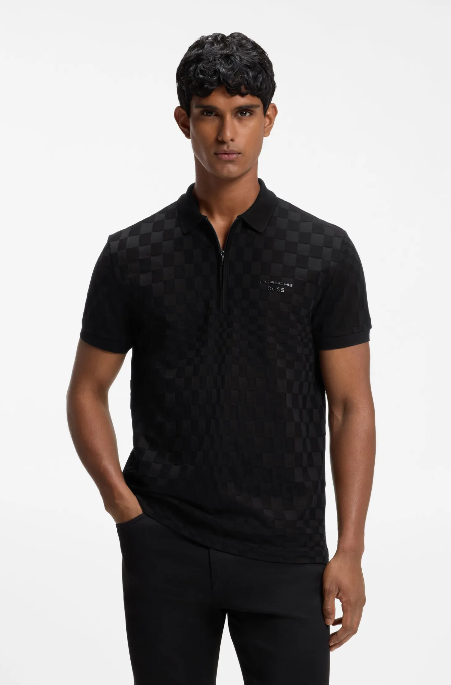 Porsche x BOSS polo shirt with Pasha pattern