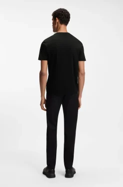 Porsche x BOSS T-shirt in mercerized cotton with reflective graphic print