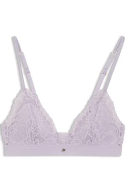 Premium lace bralette with mesh pleating