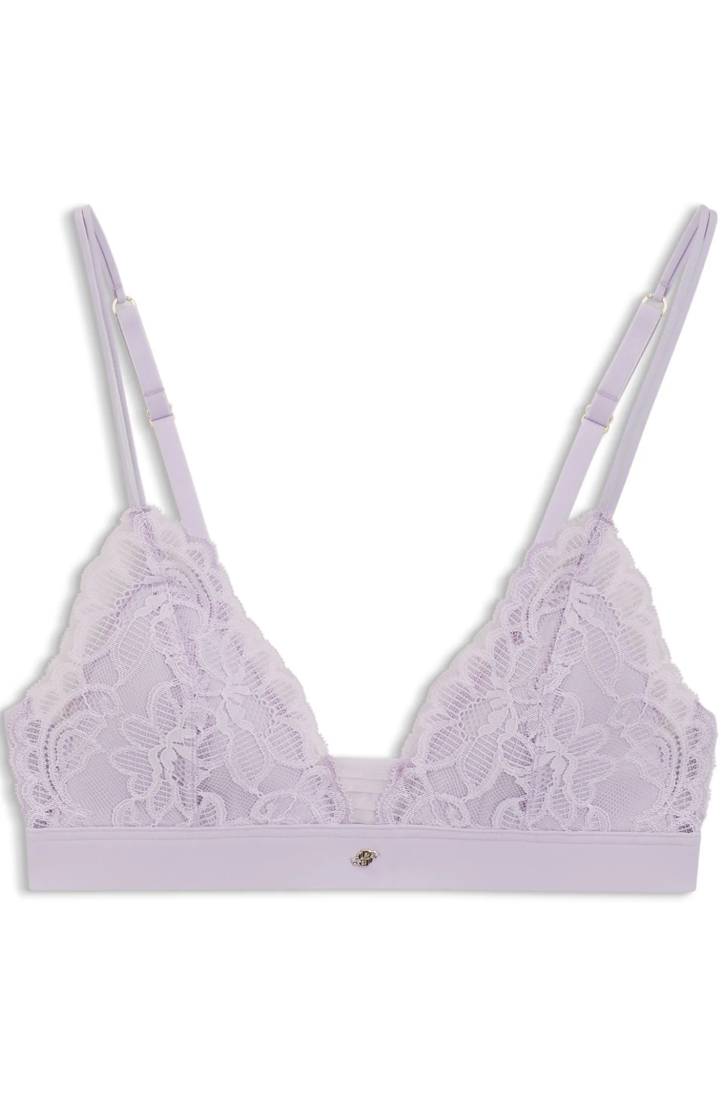 Premium lace bralette with mesh pleating