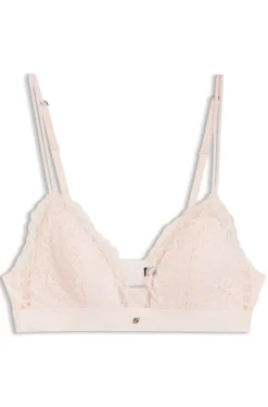 Premium lace bralette with mesh pleating
